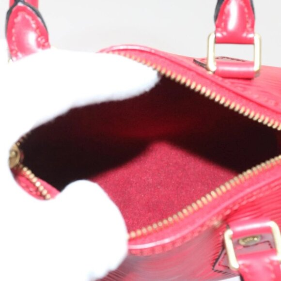 LOUIS VUITTON Epi Mini Speedy Hand Bag SPO 2way Red LV Auth 56797SM - Picture 11 of 15